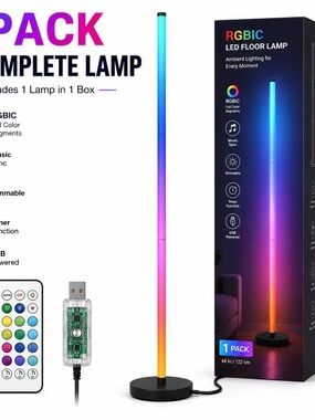 RGBIC LED Floor Lamp - Multi-Color Ambient Light